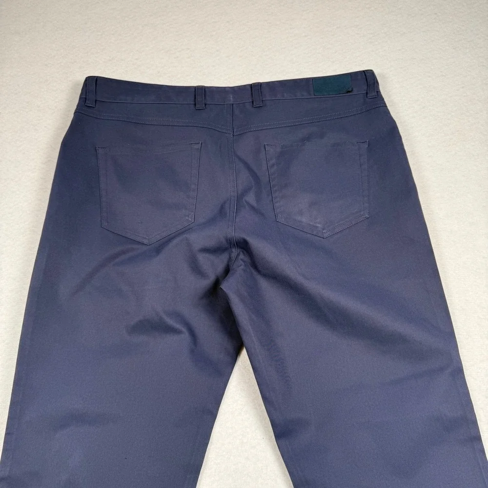 Peter Millar Performance Pants Mens 36/30 Navy Blue 5-Pocket Straight MF20EB80